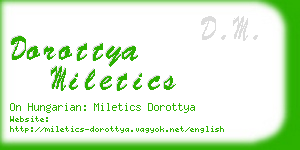 dorottya miletics business card